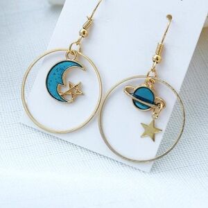 Cosmic Cosmos boutique hanging dangle earrings new